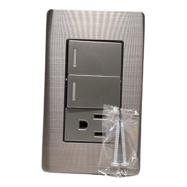 Contacto Y Apagador Doble 8841945 Con Placa Inox 127v esquí esquí Gafas de esquí