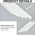 thumbnail image 4 of 35Pcs 7 Styles ABS Plastic Square Hollow Tubes DIY Handmade Sand Table Material Model Building White 300x2~10x2~10mm Hole: 2~7x2~7mm 5pcs/style, 4 of 6