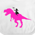 thumbnail image 4 of Inktastic Princess Riding Her T-rex Girls Baby Bib, 4 of 4