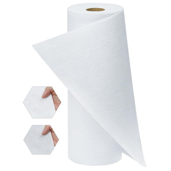 Entretela termoadhesiva de vellón PLANTIONAL 30 cm x 9,1 m, peso medio, blanca