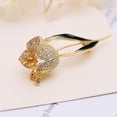 thumbnail image 3 of Light Luxury Temperament Corsage Women's Coat Pin Accessories Elegant Oil Drop Brooch Colored Zircon Tulip Brooch, 3 of 14