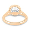 thumbnail image 5 of ESTE ORIGIN 2.00Ct Round Cut Minimalist Bezel-Set Lab-Grown Diamond Solitaire Engagement Ring in 18K Rose Gold for Women, 5 of 7