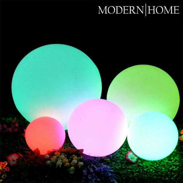 Modern Home LED Glowing Sphere w/Infrared Remote Control - 12"