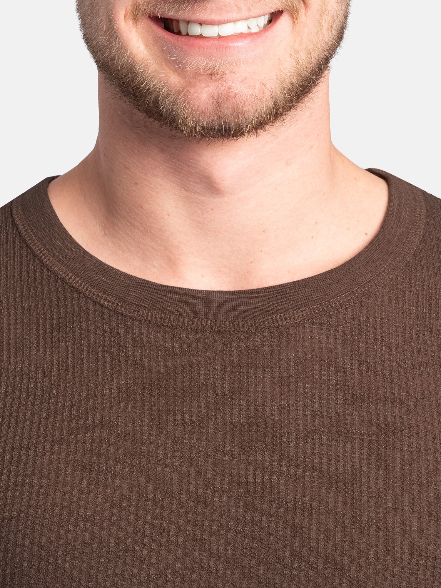 Fruit of the Loom Men's Slub Waffle Thermal Underwear Crew Top, Sizes S-5XL