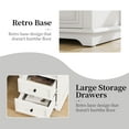 thumbnail image 6 of 18" Farmhouse Nightstand with Charging Station, White End Table with 2 Drawers & Storage Shelf, Rustic Bedside Table for Bedroom, Living Room, 18.1"D x 18.1"W x 24.2"H, Set of 2, 6 of 7