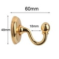 thumbnail image 4 of Wuztai Metal Curtain Holdbacks, 2-Pack Vintage Alloy Wall Tie Back Hooks, Window Drapes Hanger Hardware, 4 of 5