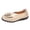 Gold, variant on Dakaela Orthopedic Shoes for Women Leather Flowers Arch Support Flats Slip On Loafers No Heel Round Toe Wide Width Casual Sneakers,Army Green 8