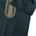 thumbnail image 5 of Dpytoraw Vintage Embroidered Men's Long Robe With Side Pockets Retro Muslim Thobe For Casual Wear Men’s Wrinkle-Free Shirts, 5 of 5