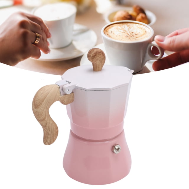 Cafetière en Alliage d'Aluminium, Cafetière Italienne 150 ml à Valve Unique avec Distributeur de Café et Cuillère pour une Saveur Riche, Infusion à Domicile