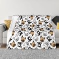thumbnail image 1 of Fotbe French Bulldog3 Manta de Franela con Estampado, Manta Ultrasuave para Cama, Sofá, Auto, Hipoalergénica y Antibolitas-80"x60", 1 of 6