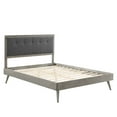 thumbnail image 4 of Modway Willow Full Wood Platform Bed With Splayed Legs in Gray Charcoal, 4 of 11