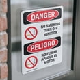 thumbnail image 4 of (2 Pack) No Smoking Turn Off Ignition Bilingual OSHA Danger Sign, 4 of 7