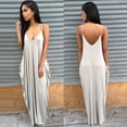 thumbnail image 2 of Robe Longue Maxi Boho pour Femmes Grande Taille, Dos Nu, Été, Plage, Combinaison Décontractée Sans Manches, 2 of 2