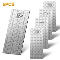 EEEkit 5pcs Diamond Sharpening Stone Set, 200-1200 Grit Honeycomb Sharpener Plate for Knives