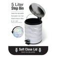 thumbnail image 7 of Bath Bliss 1.3 gal Holographic Round Step Pedal Bathroom Wastebasket, 7 of 7