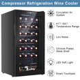 thumbnail image 2 of Zimtown 2.8cu.ft 28 Bottle Compressor Wine Cooler Freestanding Wine Fridge, 2 of 12
