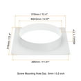 thumbnail image 2 of Unique Bargains Bride de Raccord de Conduit 10 Pieds 2 Pcs Plaque Murale d'Évent de Sécheuse Carrée à Ronde avec Pince pour Refroidissement d'Air Ventilation Blanc, 2 of 5
