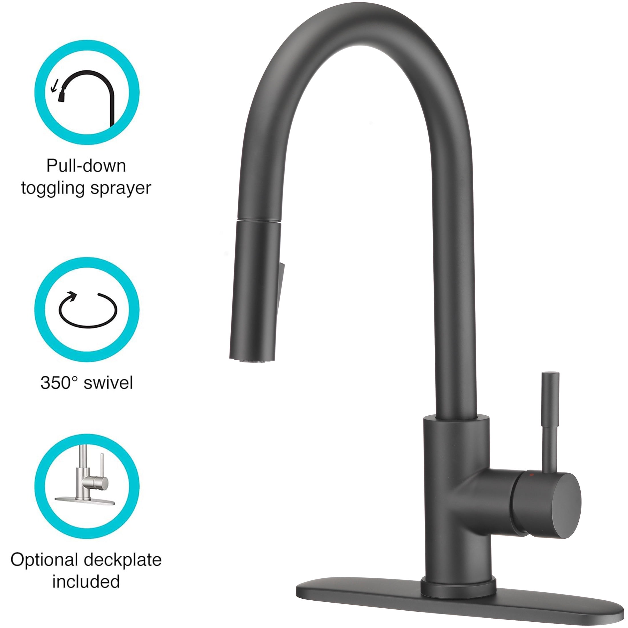 Dura Faucet DF-MK530SLK-CP Streamline Pull-Down RV Kitchen Faucet flk045301