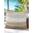 thumbnail image 4 of Outdoor Pillows Waterproof, Vintage Brown Grey Throw Pillows with Inserts Included, Farmhouse Barn Wooden Striped Indoor Outdoor Decorative Lumbar Pillow for Bed/Couch/Patio 16"x16", 1Pcs, 4 of 8