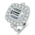 thumbnail image 2 of 3 Carat Moissanite Wedding Ring Set for Bridal Set D-Color Clarity 18K Moissanite Rings for Women Simulated Diamond Promise Ring Fiancee Lab Grown Diamond Engagement Rings Lady, 2 of 6