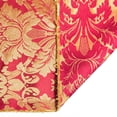 thumbnail image 3 of Extra Wide Floral Damask Upholstery Jacquard 100% Polyester 118" Fabric By The Yard - Fuchsia / Gold, 3 of 5