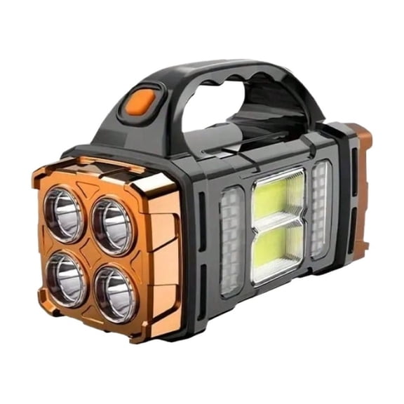 Solar & USB Rechargeable Work Light, 1500mAh Battery for Emergencies & Camping