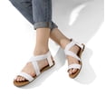 thumbnail image 4 of Sandalia DREAM PAIRS ELATICA-6 Tira Elástica Plana Blanca 11, 4 of 6