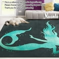 thumbnail image 2 of GZHJMY Watercolor Mermaid Non Slip Area Rug for Living Dinning Room Bedroom Kitchen, 3' x 5'(39 x 60 Inches / 100 x 150 cm), Mermaid Nursery Rug Floor Carpet Yoga Mat, 2 of 6