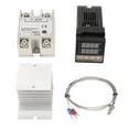 thumbnail image 1 of Conjunto de control de temperatura agrícola Termostato de 100-240 V Termopar tipo K Disipador de calor y relé de estado sólido 40 A, 1 of 5
