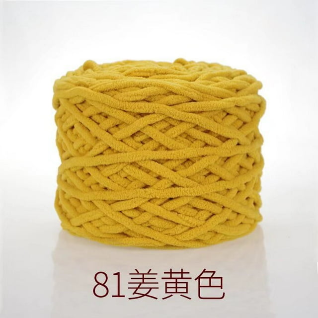 Nvzi Hilo de algodón para ganchillo, hilo fino para tejer a ganchillo, hilo de poliéster suave y duradero para tejer a mano y proyectos de manualidades, hilo color jengibre, 2 rollos.