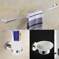 thumbnail image 4 of Accesorios de baño, juego de 6 piezas de accesorios de baño para montaje en pared, soporte para toalla y cepillo de dientes, elegante y moderno, 4 of 12