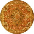 thumbnail image 1 of Ahgly Company Indoor Round Persian Yellow Traditional Area Rugs, 3' Round, 1 of 4