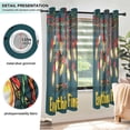 thumbnail image 3 of Yayeee Window Curtains Light Filtering 63"x52" Grommet Panel Pair Home Living Room Decor, Red Christmas Light, 3 of 7