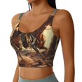 thumbnail image 2 of Balery Western Skeleton Cowboy Horse Sujetadores deportivos con espalda cruzada para mujer, acolchados, sin costuras, de alto impacto, ideales para yoga, gimnasio, entrenamiento y fitness.-X-Large, 2 of 8