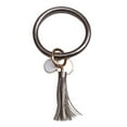thumbnail image 6 of Naierhg Fashion Women Tassel Charm Wristlet Faux Leather Keychain Key Ring Holder Gift, 6 of 7