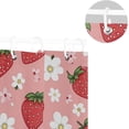thumbnail image 5 of FREEAMG Strawberries Flowers Shower Curtain Waterproof Fabric with 12 Hooks Bathroom Decorative Bath Curtain Set Polyester Fabric Machine Washable 60 x 72 Inch, 5 of 6