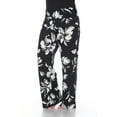thumbnail image 2 of White Mark Women's Plus Size Hawaiian Flower Palazzo Pants, 2 of 5