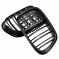 thumbnail image 5 of Front Bumper Kidney Grill Replacement Dual Slat Grilles for E39 5 Series 525 528 1995-2004 Matte Black, 5 of 5