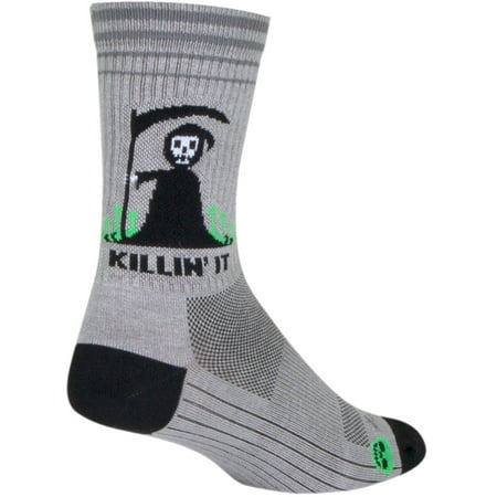 

SockGuy Killin It Crew Sock - 6 Small/Medium Stretch-To-Fit Sizing System