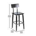 thumbnail image 5 of BizChair Backrest Bar Stools, Black (Set of 4), 5 of 17