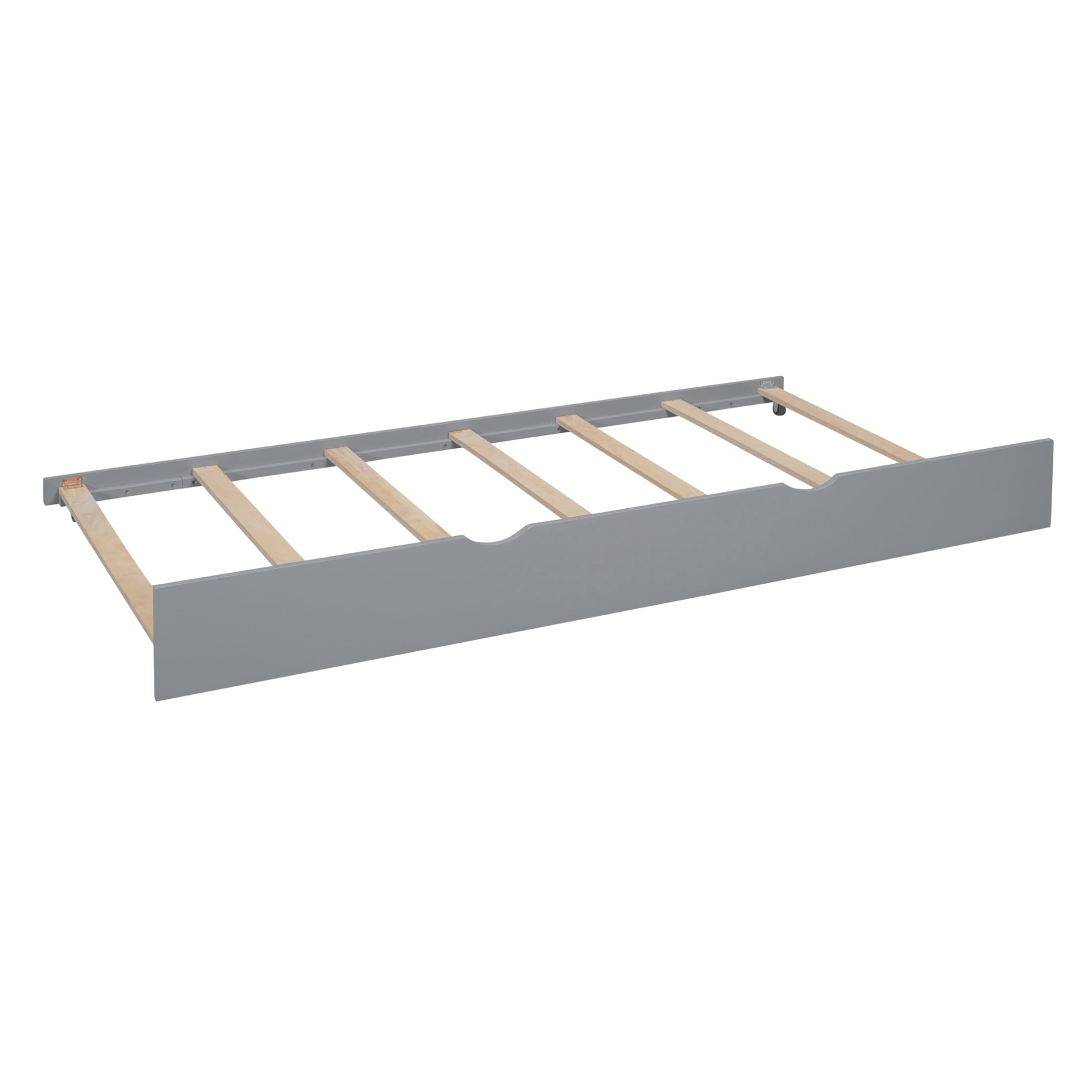 Noble House Wooden Full Size House Bed With Trundle, Modern Design for Kids with Storage Shlef, Gray