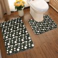 thumbnail image 2 of Xecao Daisy 2-Piece Vintage Seamless Anti-Skid Mat Set, featuring a stylish pattern for a safe and elegant toilet rug experience, 2 of 6