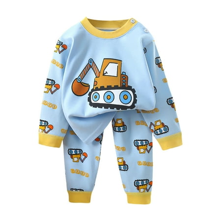 HCNTES Toddler Baby Boy Clothes Fall Winter Sweatshirt Pants 2 Piece Set Infant Color Block Long Sleeve Top Suit Outfits Sizes 3-6 Months