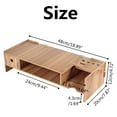 thumbnail image 4 of Stable Desk Monitor Stand Riser Ergonomic Wood Desktop Organizer with Tablet & Phone Holder 18.89"X7.87"X4.72", 4 of 10