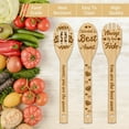 thumbnail image 4 of 1 Set 6Pcs Aunt Auntie Wooden Spoons Utensil Set Bamboo Carving Kitchen Cooking Utensils Wooden Engraved Cooking Spatula Set for Kitchen Fun House Warming Gift, 4 of 7