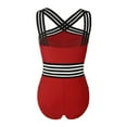 thumbnail image 4 of Ketyyh-chn99 Maillots de Bain pour Femmes Robe de Bain pour Femmes Contrôle du Ventre Maillot de Bain une Pièce pour Femmes Maillots de Bain Découpes Bretelles Ajustables Maillot Froncé Rouge,G, 4 of 5