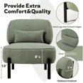 thumbnail image 3 of AECOJOY Chaise d'Appoint Sans Accoudoirs, Côté Rembourré pour Salon et Balcon, Vert Teddy, 3 of 9