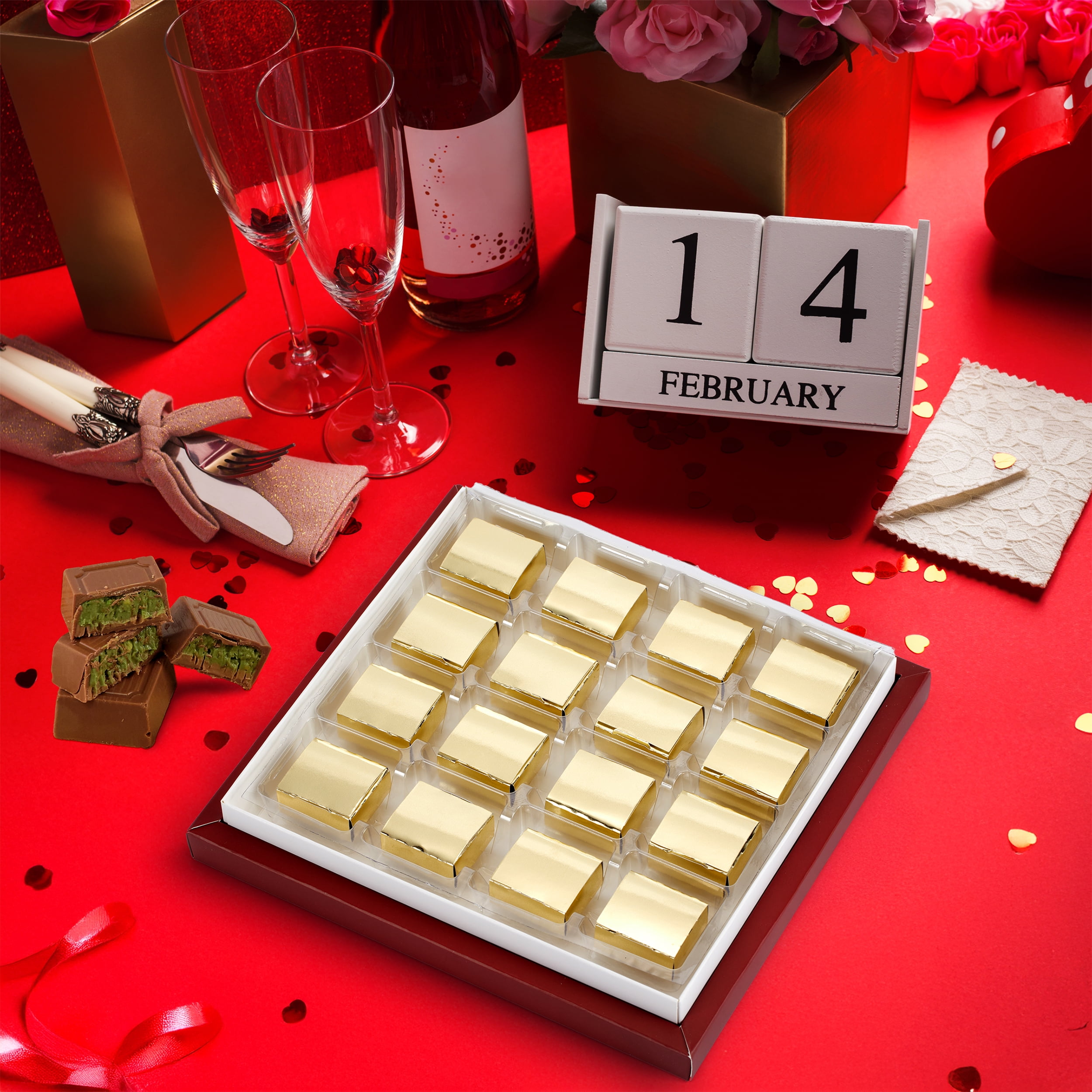 Eastanbul Premium Dubai Chocolate Bar Pistachio,Valentines Day Gifts,11.3oz