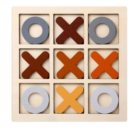 syligr Noughts and Crosses Kids Children Board Game, Indoor Playing Tic-Tac-Toe, Educational Strategy Toy for Family Fun and Learning, Portable for Travel, Xmas Birthday Gift