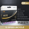 thumbnail image 3 of Cadena de bicicleta Cadena de bicicleta de acero VG Sports 12 Velocidad 12S 126L Cadena de ciclismo de bicicleta de carretera de montaña Barbie Nuevos Originales, 3 of 9